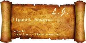 Lippert Johanna névjegykártya
